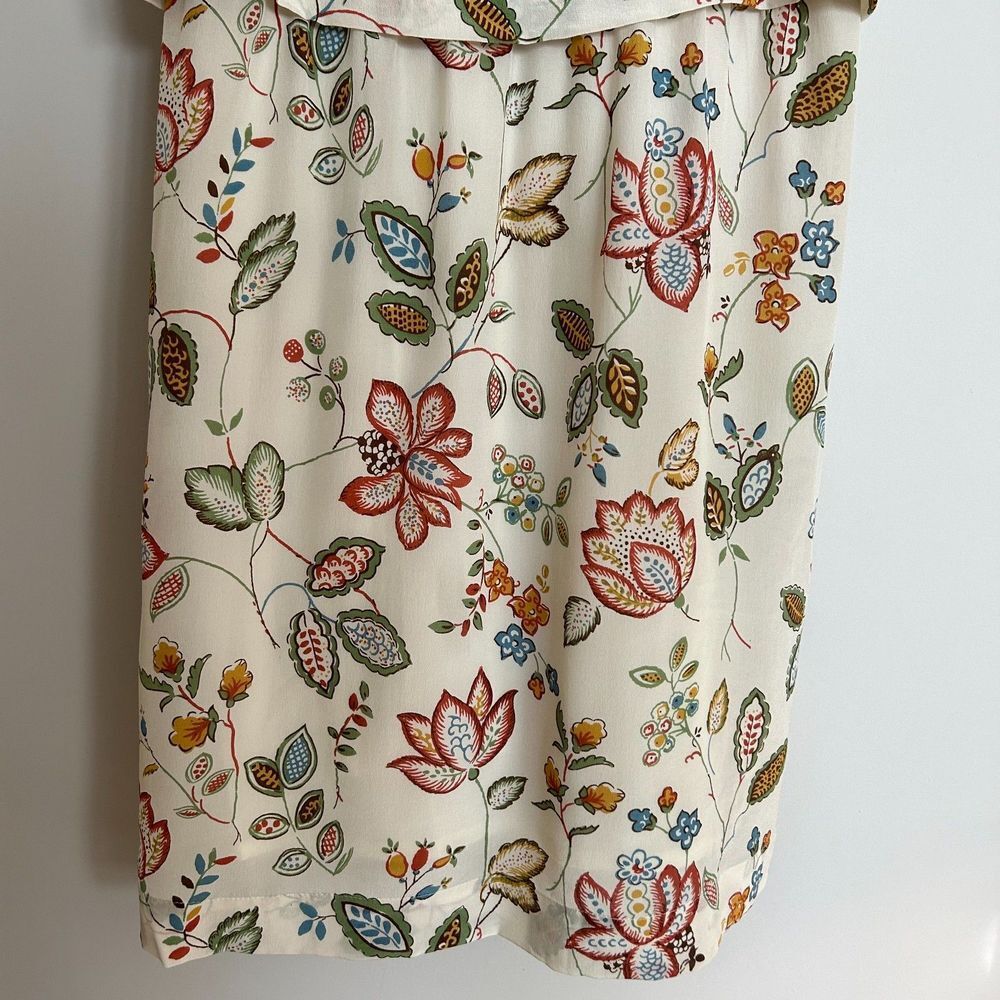 Madewell 100% Silk Overlay Cami Dress Botanical - Picture 11 of 12